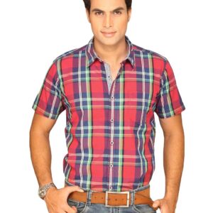 Highlander Men Red Black Checked Shirts