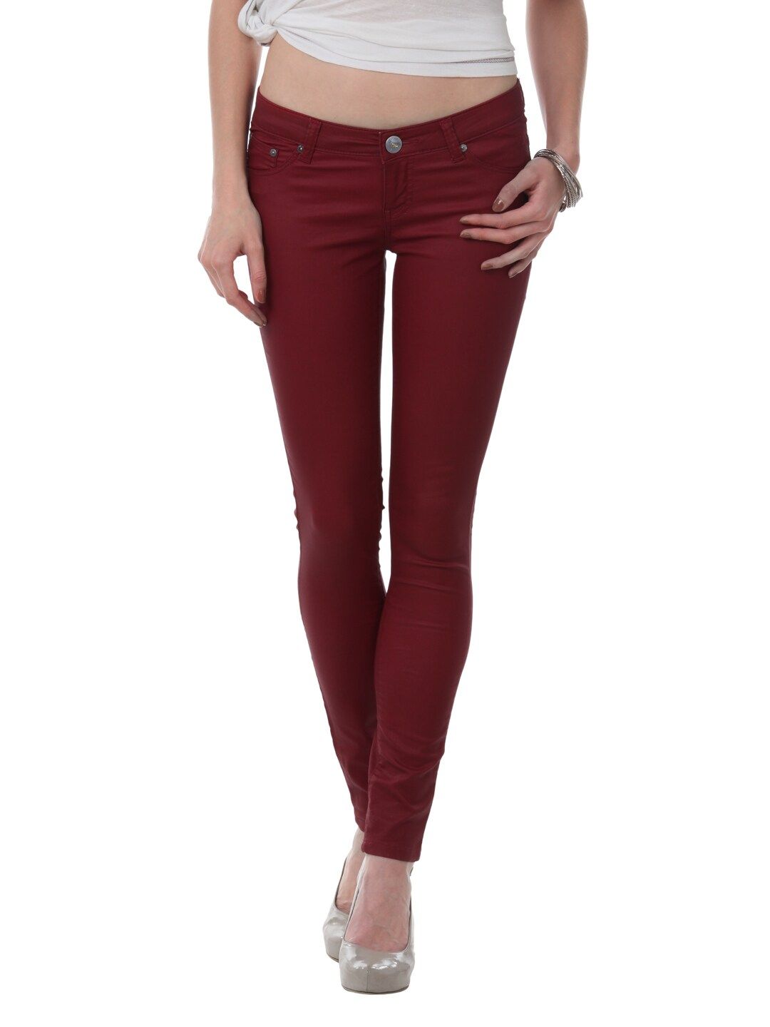 Pepe Jeans Women Dark Red Jeggings