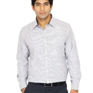Indigo Nation Men Check White Shirt
