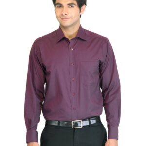 Peter England Men Solid Purple Shirt