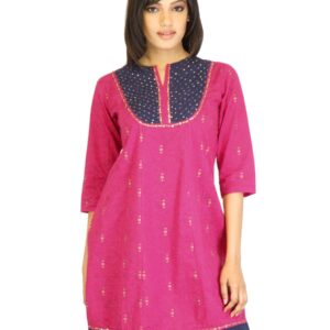 Mother Earth Women Pink Printed Kurta