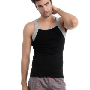 Chromozome Men Black Innerwear Vest