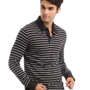French Connection Men Black Striped T-shirt