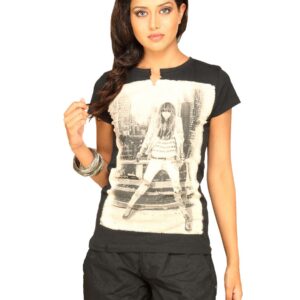 UCB Womens Photographic Print Black T-shirt