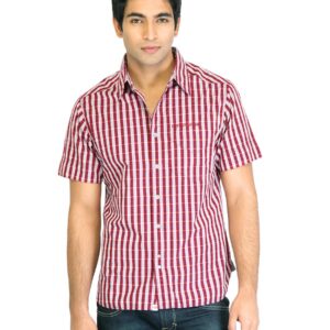 Levis Men Check Maroon Shirts
