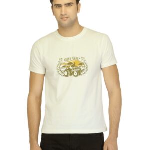 Myntra Men Planet Off White T-shirt