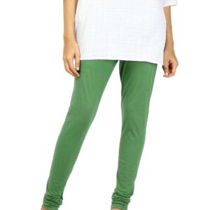 Aurelia Women Solid Green Leggings