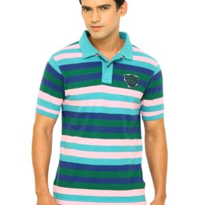 Wrangler Men Blue Striped T-shirt