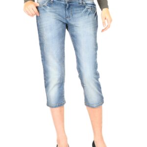 United Colors of Benetton Women Washed Blue Capris