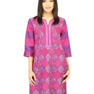 BIBA Women Printed Pink Kurta