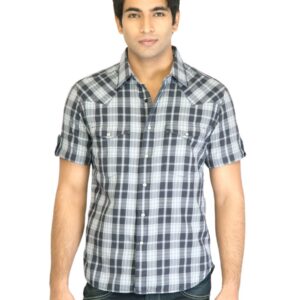 Levis Men Check Charcoal Shirts