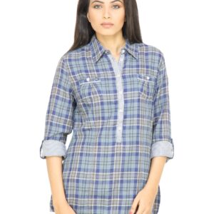 s.Oliver Women Check Blue Top