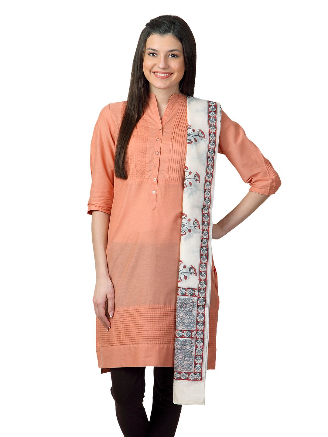 Fabindia Off White Chanderi Dupatta