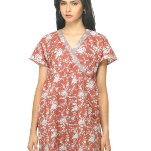 Fabindia Women Rust Printed Tunic