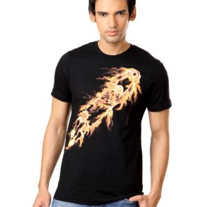 ADIDAS Men Black Printed T-shirt