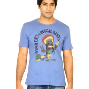 United Colors of Benetton Men Printed Blue Tshirts