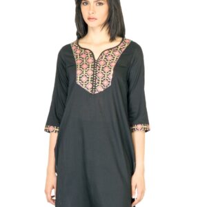 Aurelia Women Solid Black Kurta