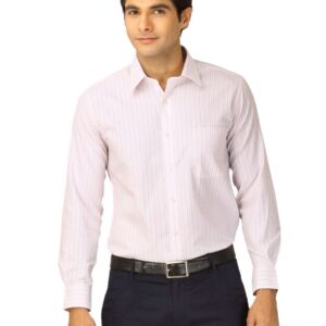 Mark Taylor Men Red & White Striped Shirt
