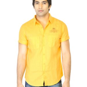 Spykar Men Yellow Shirt