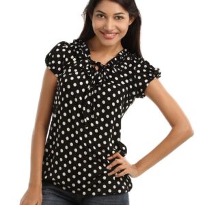 109F Women Black & White Top