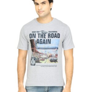 Locomotive Men Printed Grey T-shirt