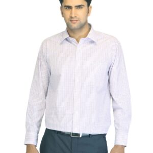 John Miller Men Check White Shirt