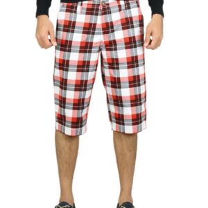 Probase Men Check Red Shorts