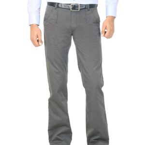 Mark Taylor Men Solid Grey Trouser