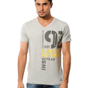 Spykar Men Cult Grey T-shirt