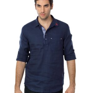 Spykar Men Ranger Navy Blue Shirt