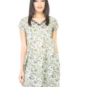 Vishudh Women Printed Green Kurta
