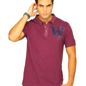 Wrangler Men's Convertible Slub Purple T-shirt