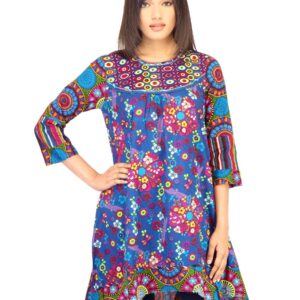 BIBA Women Printed Blue Kurta