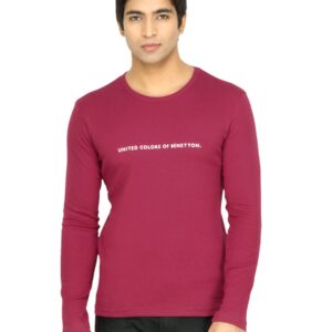 United Colors of Benetton Men Solid Red TShirt