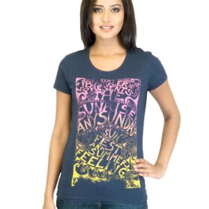 Wrangler Women Sunrise Navy Blue T-shirt