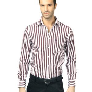 U.S. Polo Assn. Men Stripes Maroon Shirt