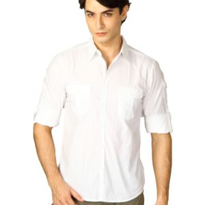 Spykar Men Ranger Solid White Shirts