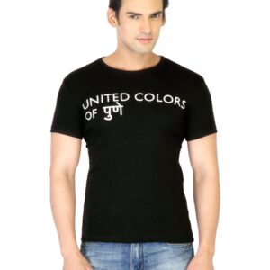 United Colors Of Benetton Men Black T-shirt