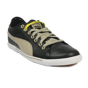 Puma Men's Benecio Leather Black Plaza Taupe Shoe