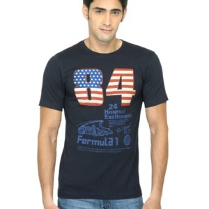 Locomotive Men Printed Navy Blue T-shirt