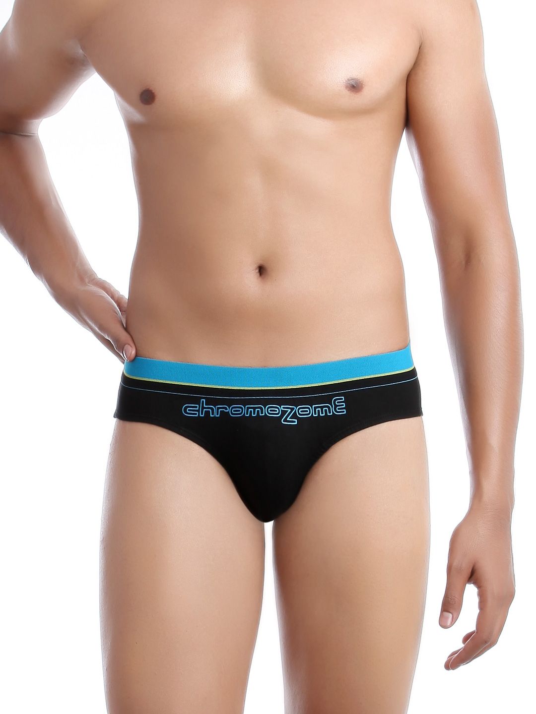 Chromozone Men Black Briefs