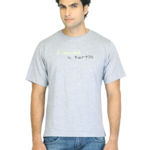 Turtle Men Printed Grey T-shirt