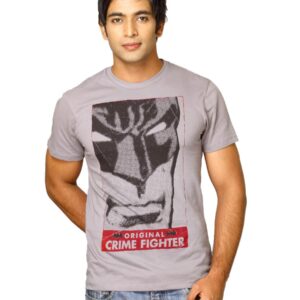 Batman Men's Crime Fighter Light Grey T-shirt