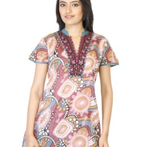 Aneri Women Neeru Brown and Purple Printed Kurta