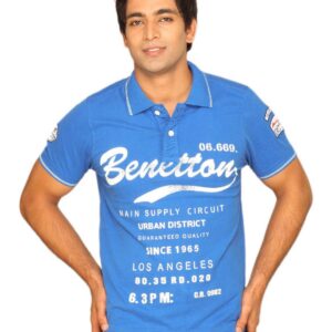 UCB Men's Polo Neck Blue T-shirt
