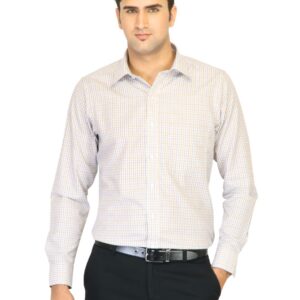 Belmonte Men Check White Shirts