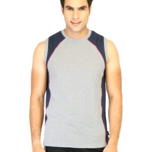 Hanes Men Sleeveless Crew Grey Innerwear T-shirt