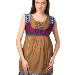 Span Women Brown Kurta