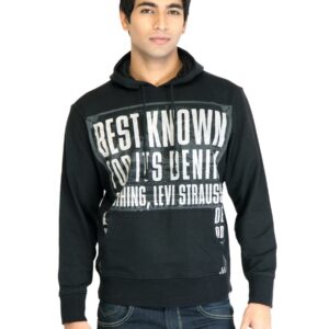 Levis Men Printed Black Sweatshirts