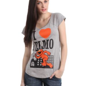 Tokyo Talkies Women Grey Melange Printed Top